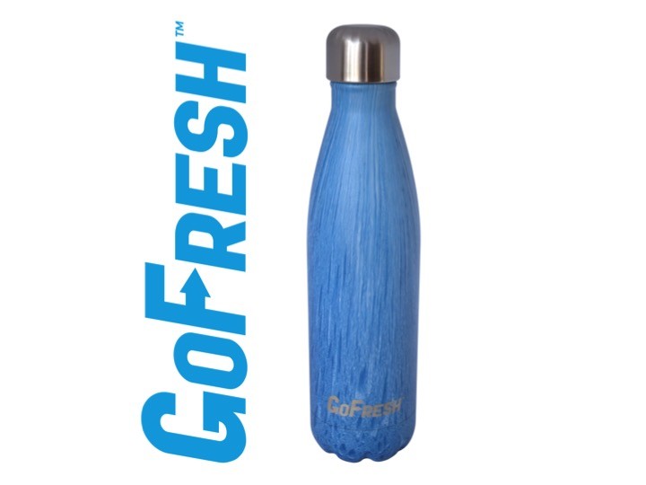 GoFresh 17 oz Water Bottle Stainless Steel Insulated Cup Holder Ready