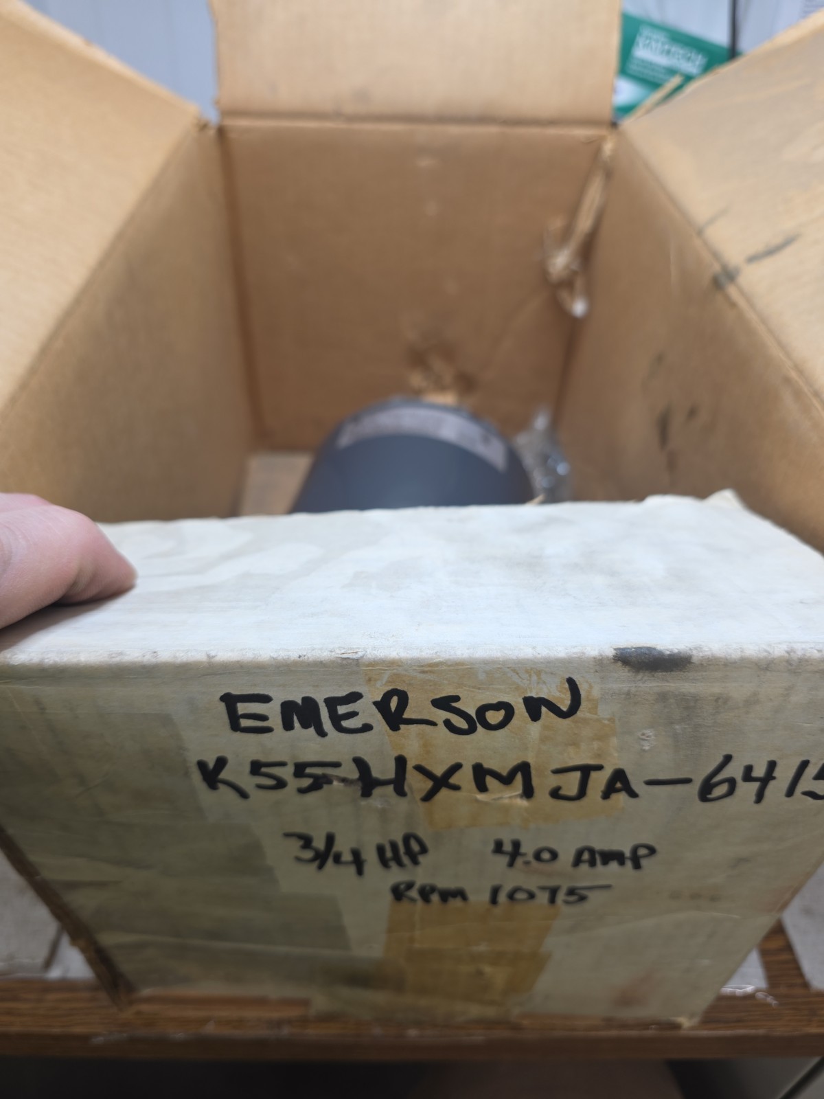 NEW Emerson Model K55HXMJA-6415 HP: 3/4 208/230 RPM 1075, 4.0 AMP NEW IN BOX