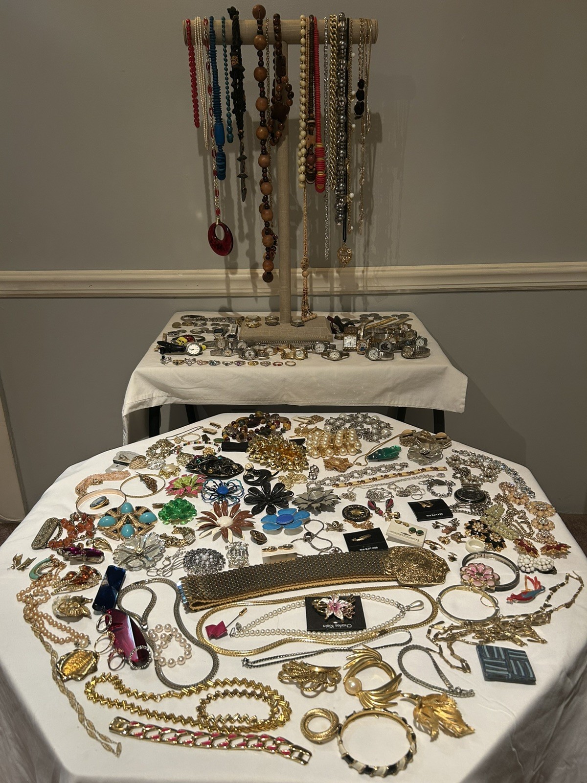 HUGE  mixed estate Costume Jewelry Lot + watches 