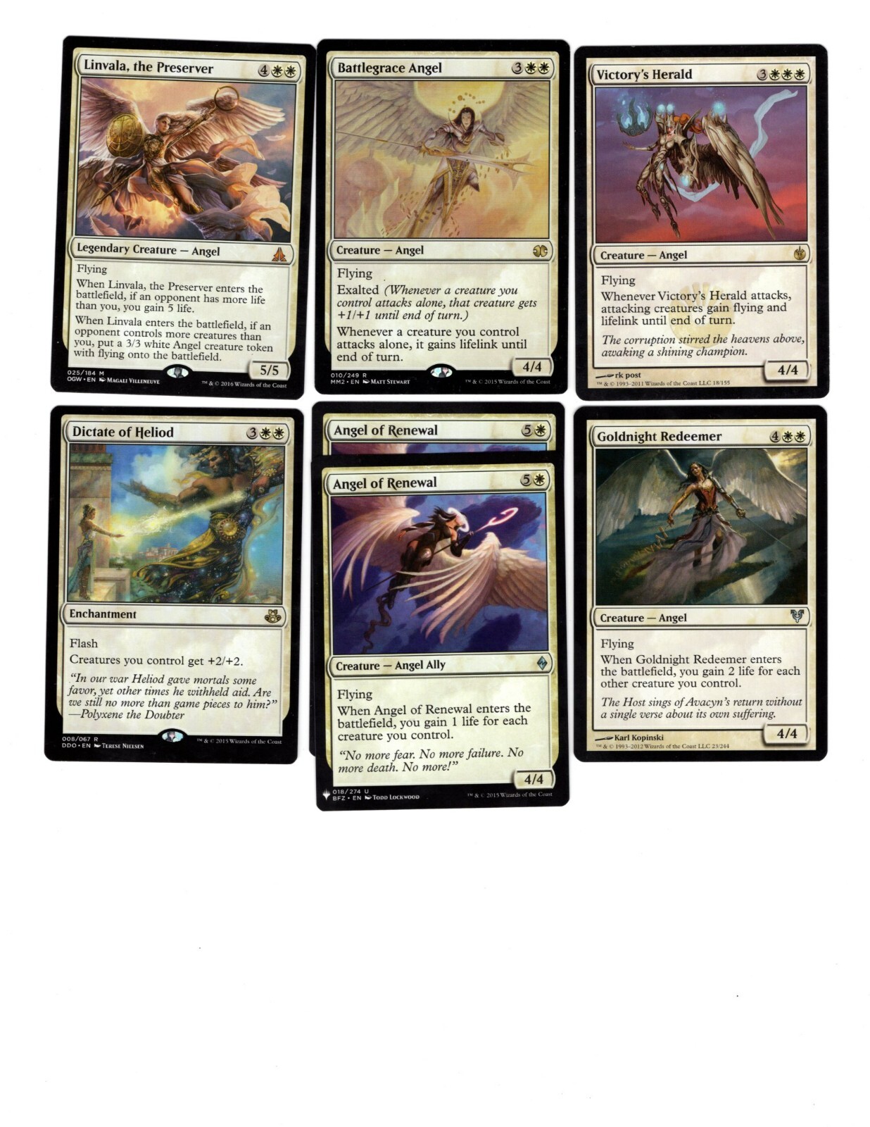WHITE ANGELS-60 Card Magic the Gathering Deck-MTG-RTP-Mythics-Linvala-casual