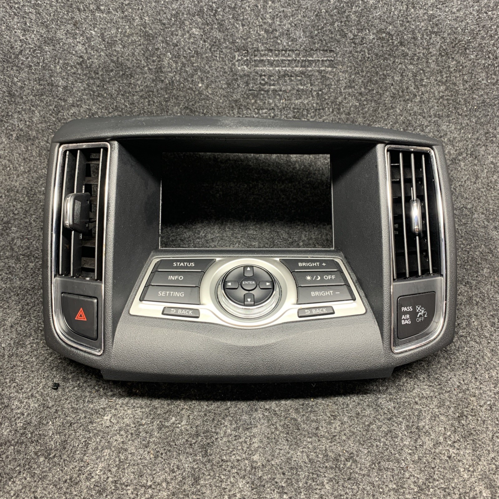 2011 2012 2013 Nissan Maxima Radio Audio Panel Control Bezel Trim 2011 2012 2013 Nissan Maxima Radio Audio Panel Control Bezel Trim