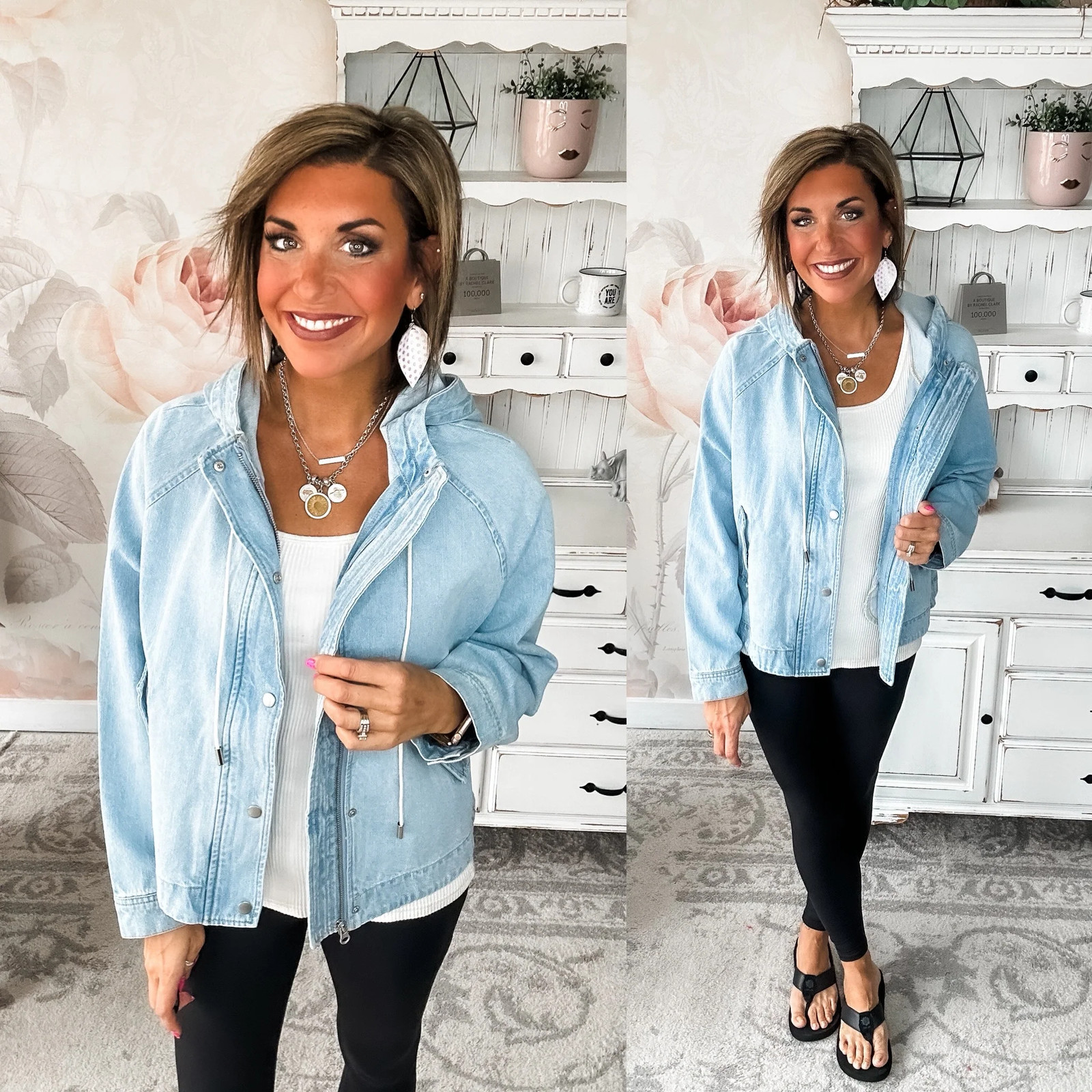 All That She Wants Hooded Jean Jacket All That She Wants Hooded Jean Jacket