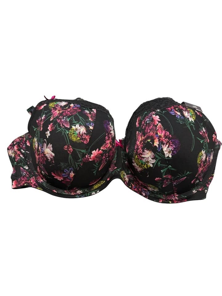 Cacique The Seriously Sexy Collection Torrid Floral Print Bra 44DDD