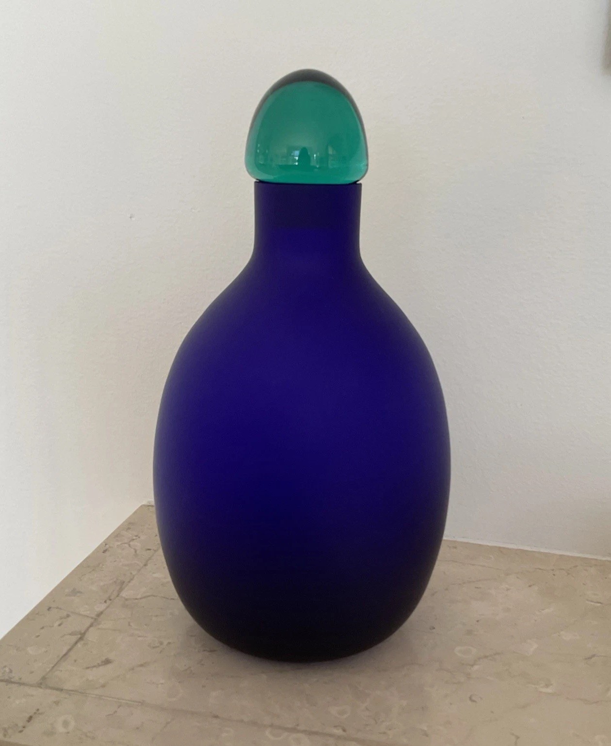 V. Nason & C. Italian Murano Glass Purple Glass 8.5” Decanter Or Bottle, Marked