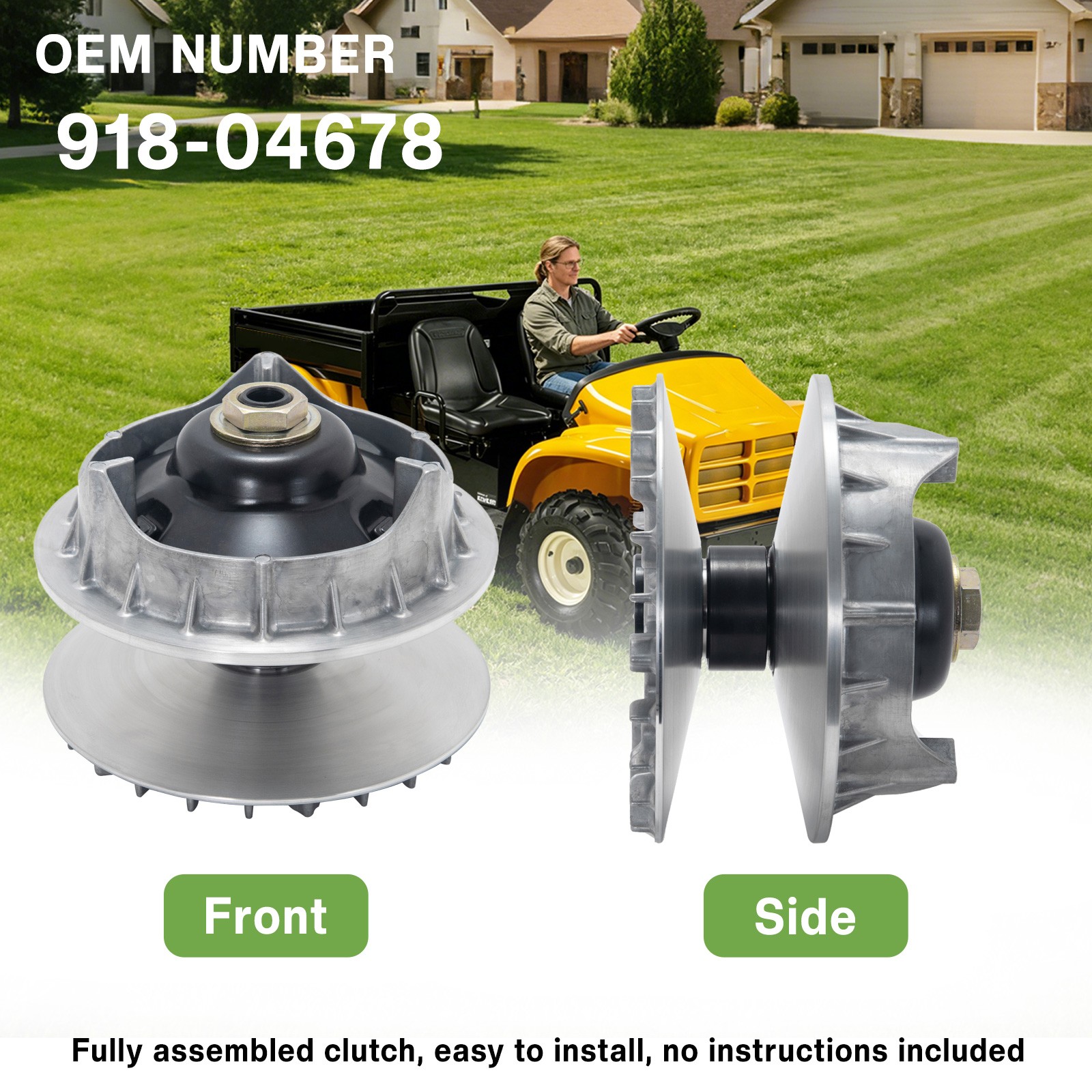 CVT Drive Clutch 918-04678 for CUB CADET 465 466 467 Volunteer FIS EFI 4x4 4x2 CVT Drive Clutch 918-04678 for CUB CADET 465 466 467 Volunteer FIS EFI 4x4 4x2