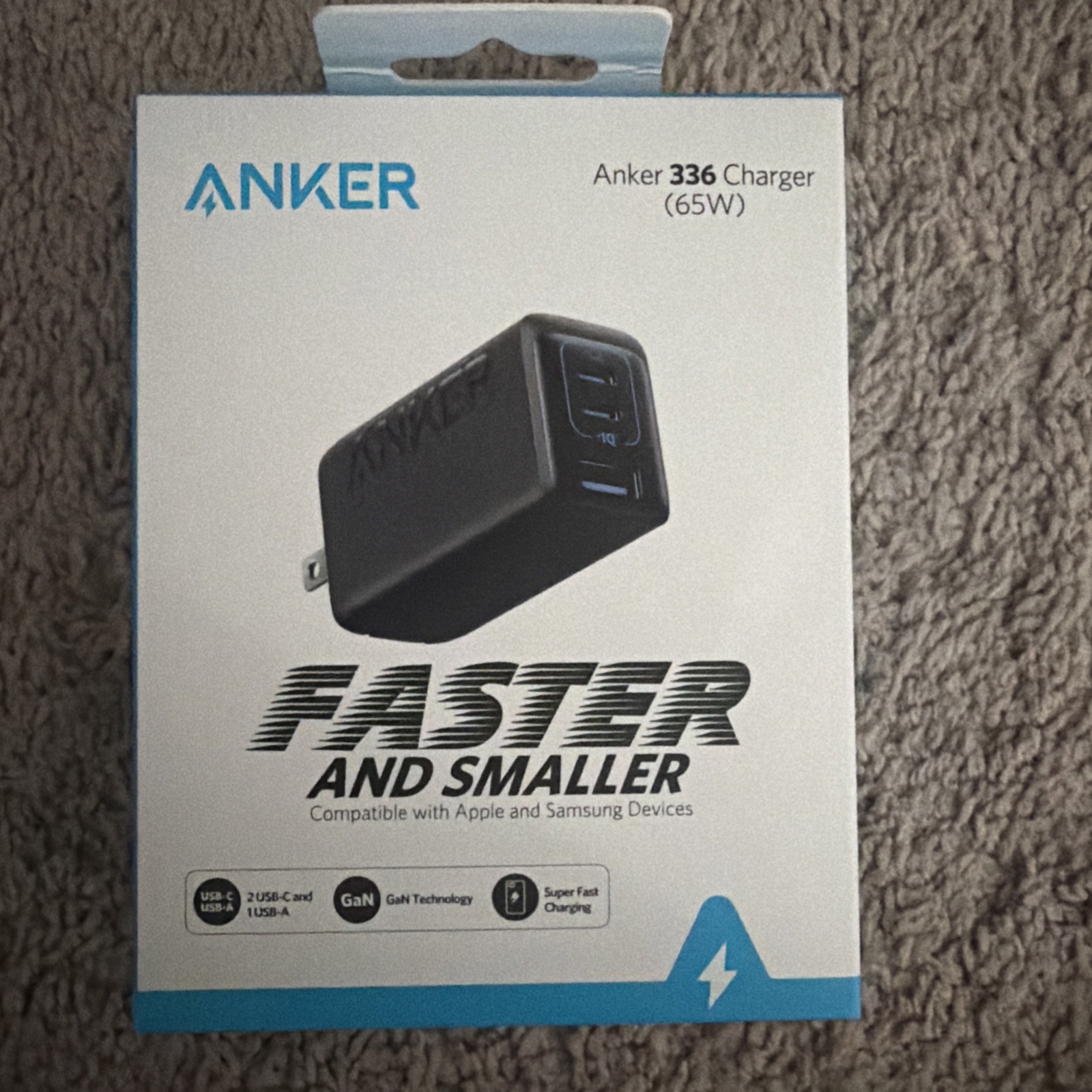 Anker - PowerPort III 65W 3-Port Wall Charger - Black Anker - PowerPort III 65W 3-Port Wall Charger - Black