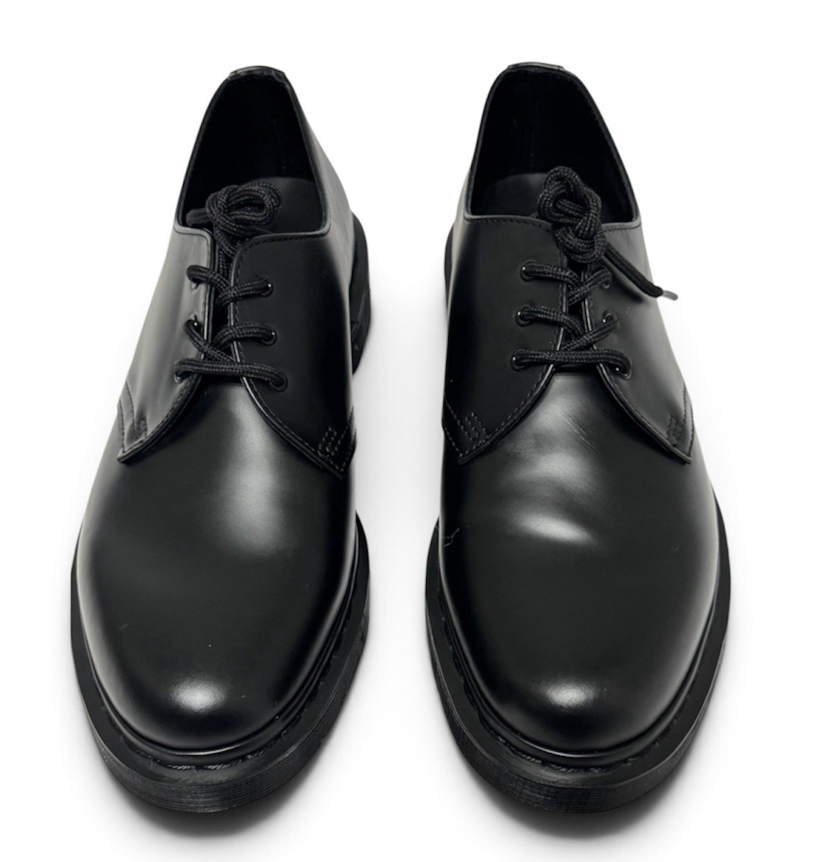 Doc Martens 1461 Mono Black Smooth Leather Derby Lace Up Shoes USM 10 USL 11