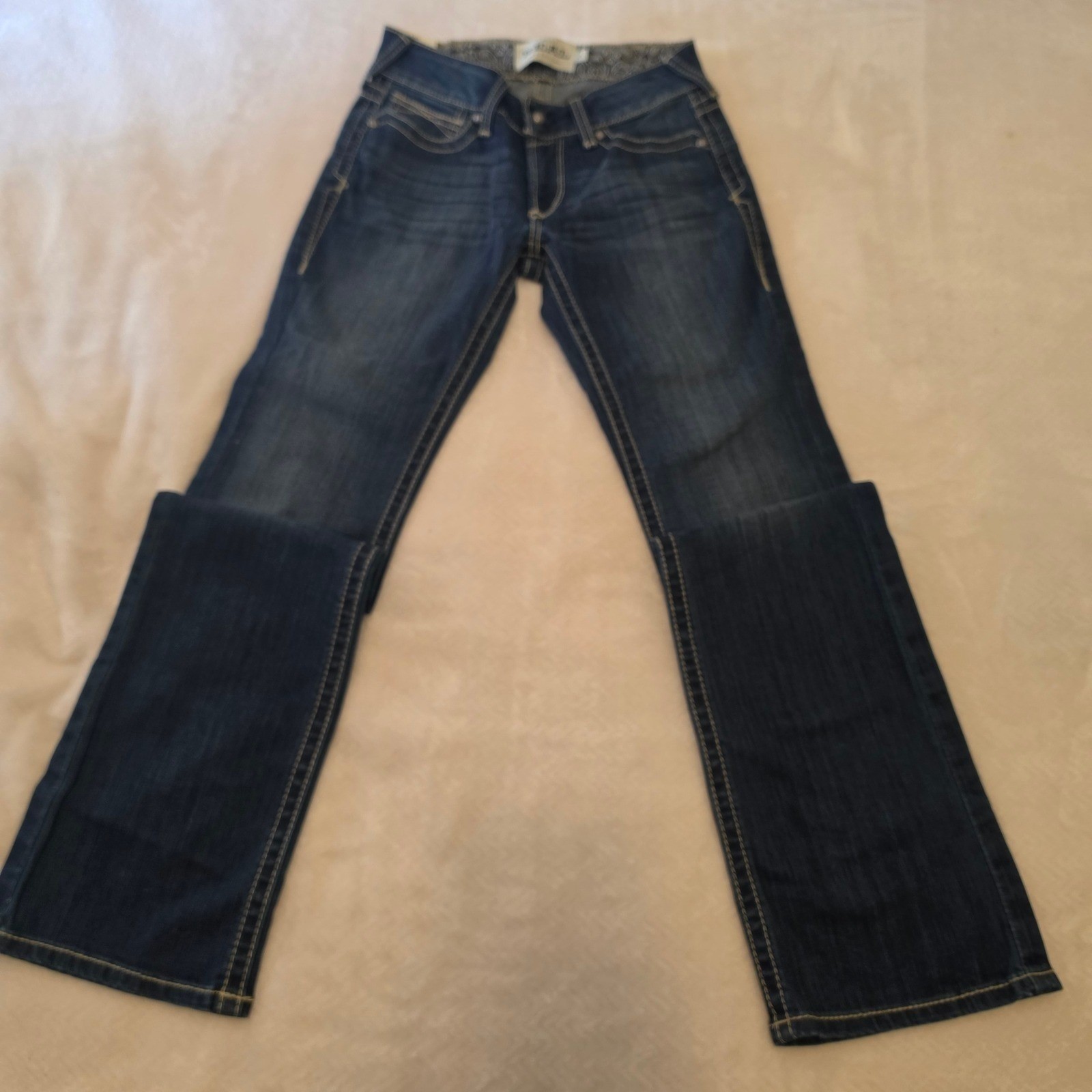 Ariat Real Boot Cut Jeans Womens 27L Blue Spitfire Mid Rise Denim Ariat Real Boot Cut Jeans Womens 27L Blue Spitfire Mid Rise Denim
