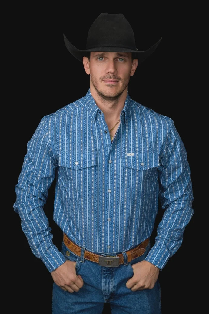 Ferrell - The Walker Long Sleeve Pearl Snap Shirt