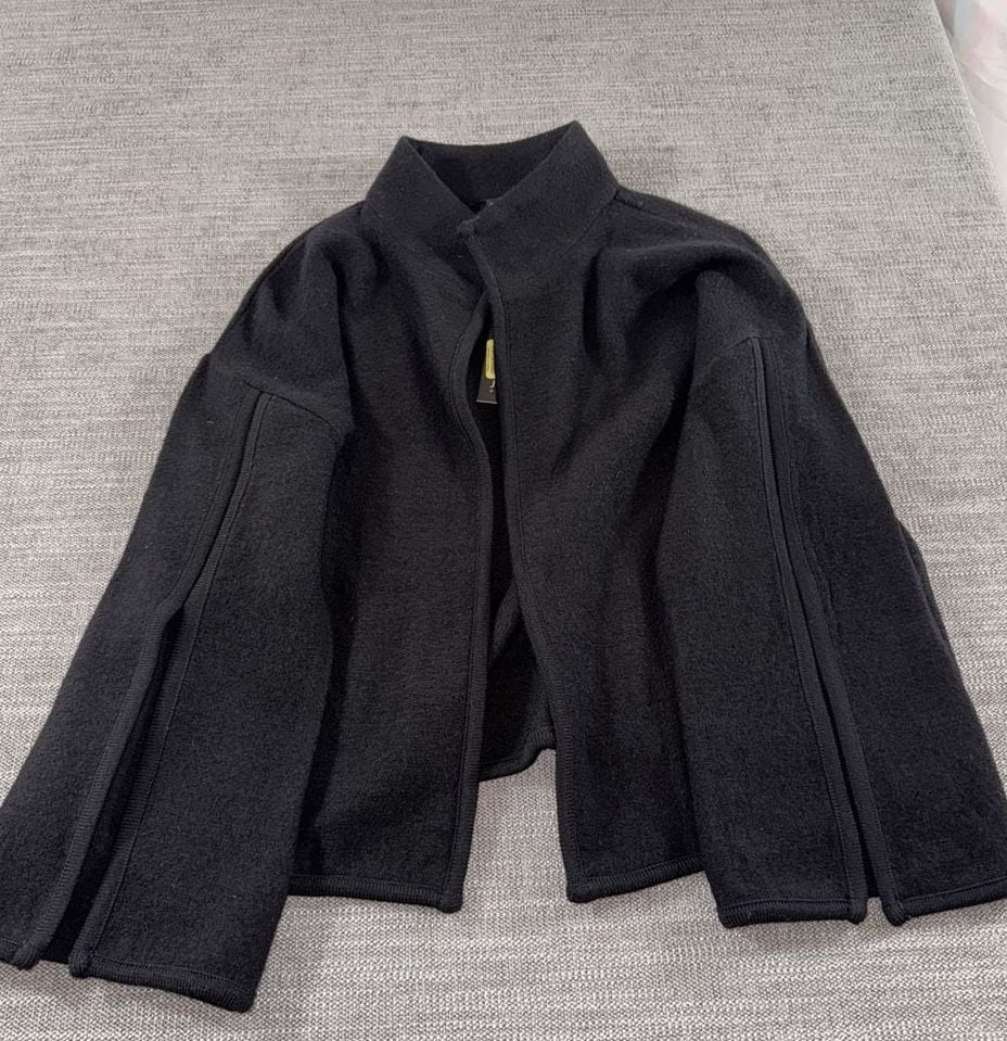 Jones New York Black Mock Neck Cardigan Jacket Size S