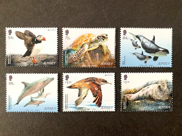 JERSEY 2021 SEABIRDS & MARINE LIFE / EUROPA 6v MNH MINT SG2531/2536