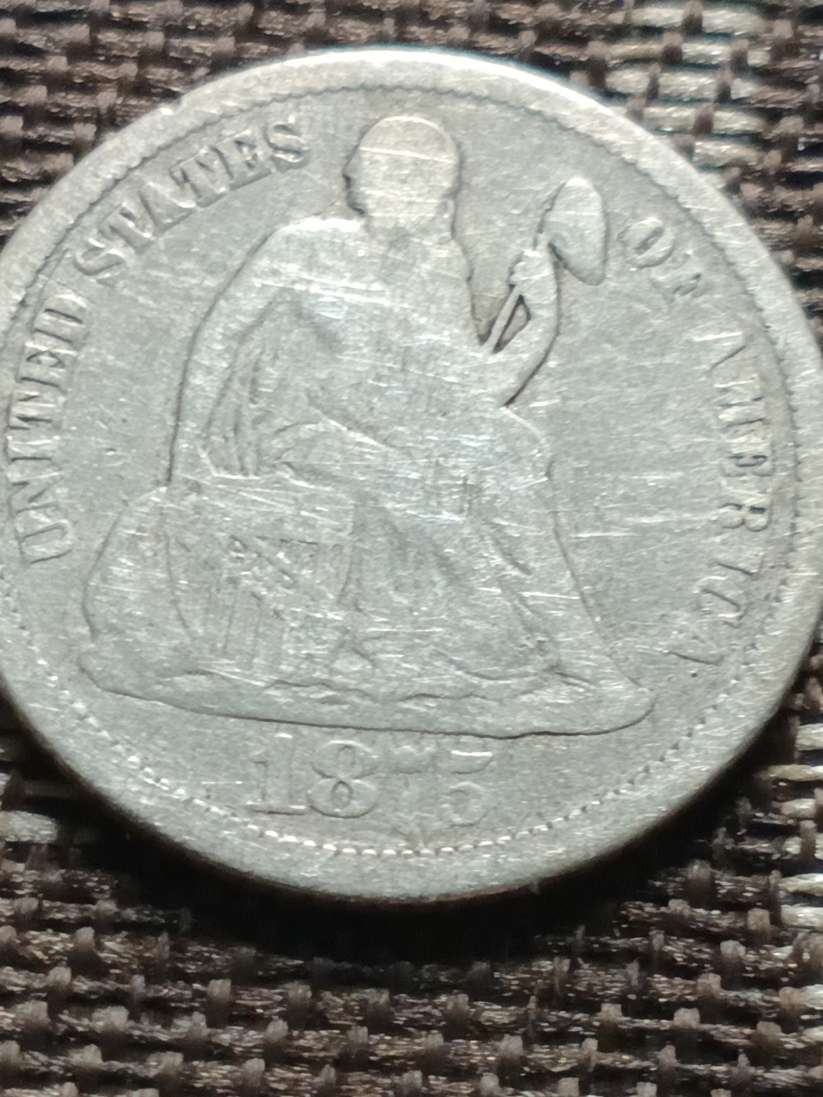 (1) 1875 CC Seated Liberty Dime And (24) Barber Dimes - Lot 25 (1) 1875 CC Seated Liberty Dime And (24) Barber Dimes - Lot 25