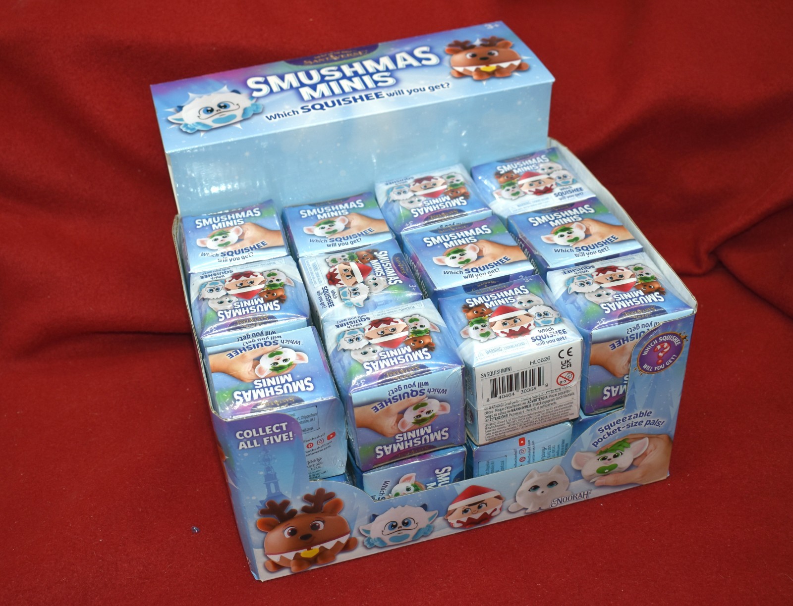Full case 24 The Elf on the Shelf Santaverse Smushmas Mini Squeezable Squishy