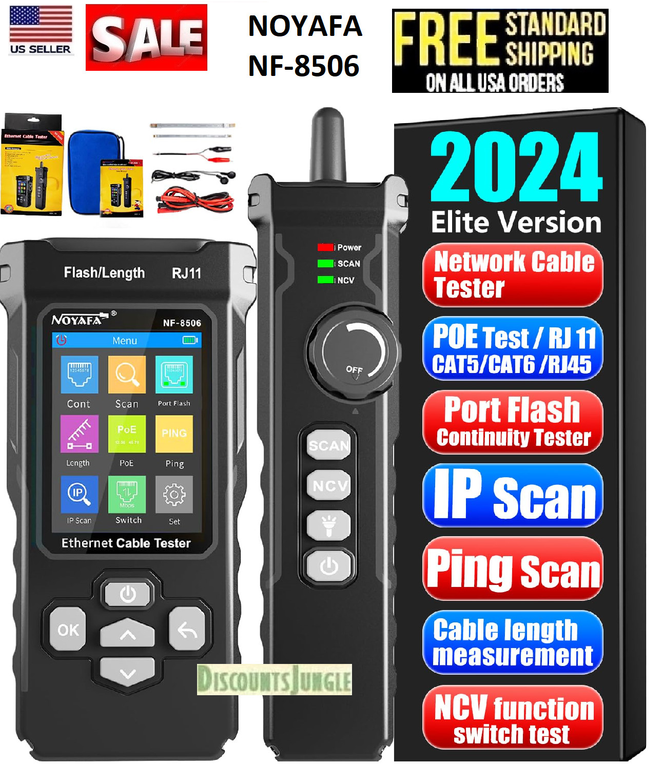 NOYAFA NF-8506 LCD Digital Network Cable LAN Ethernet Tester Rechargeable NOYAFA NF-8506 LCD Digital Network Cable LAN Ethernet Tester Rechargeable