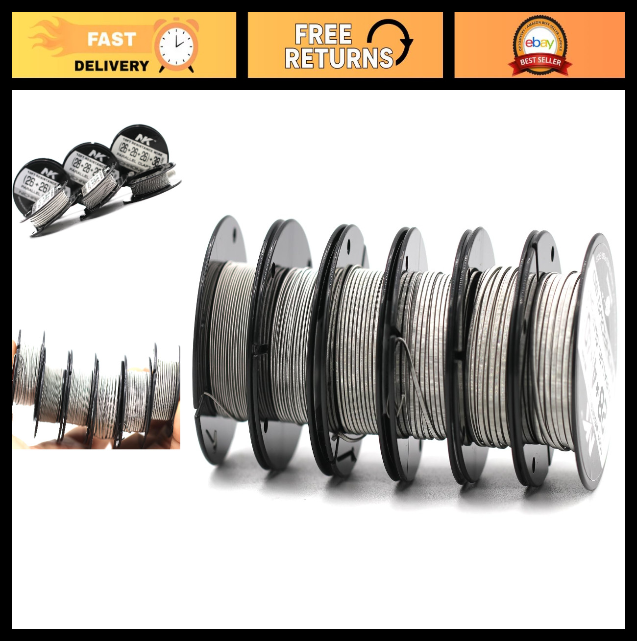 Nichrome Ni80 Hybrid Wire - 28, 30, 26, 40 Gauge, 10ft Roll for Vaping & DIY Coi Nichrome Ni80 Hybrid Wire - 28, 30, 26, 40 Gauge, 10ft Roll for Vaping & DIY Coi