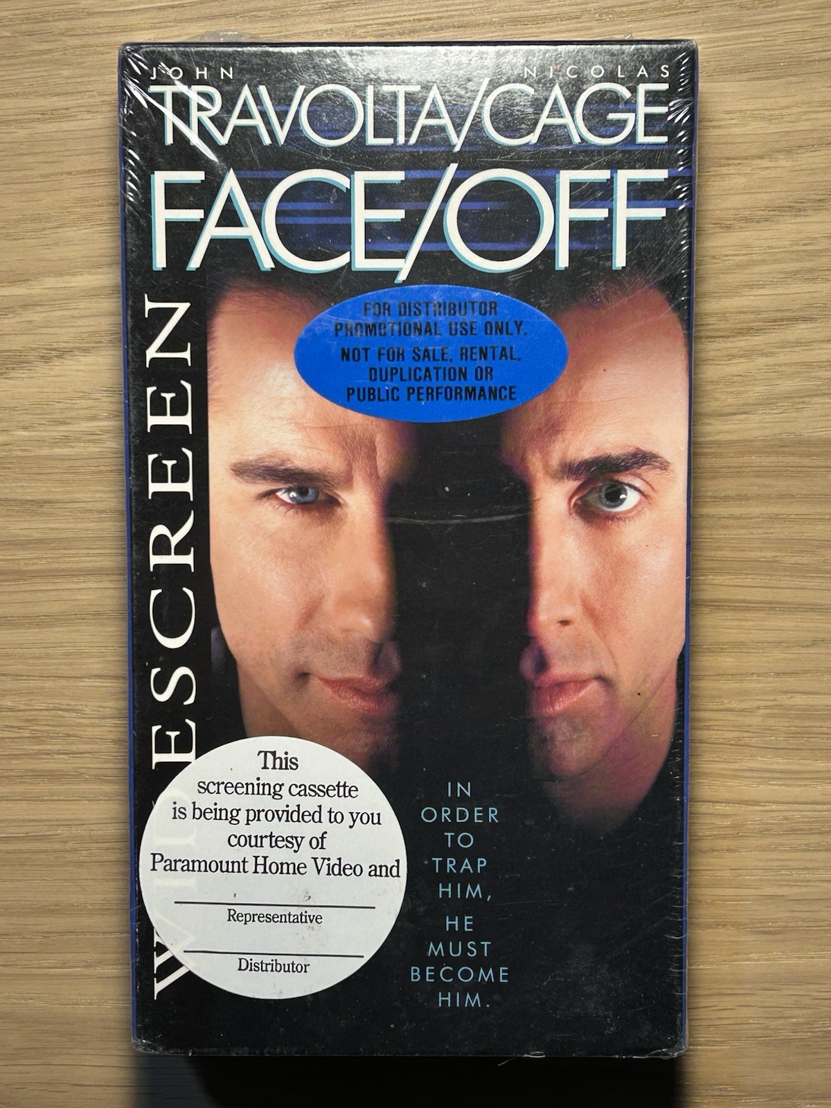 Rare SEALED Promotional Face/Off VHS Promo Copy Travolta Cage 1998 Paramount Rare SEALED Promotional Face/Off VHS Promo Copy Travolta Cage 1998 Paramount