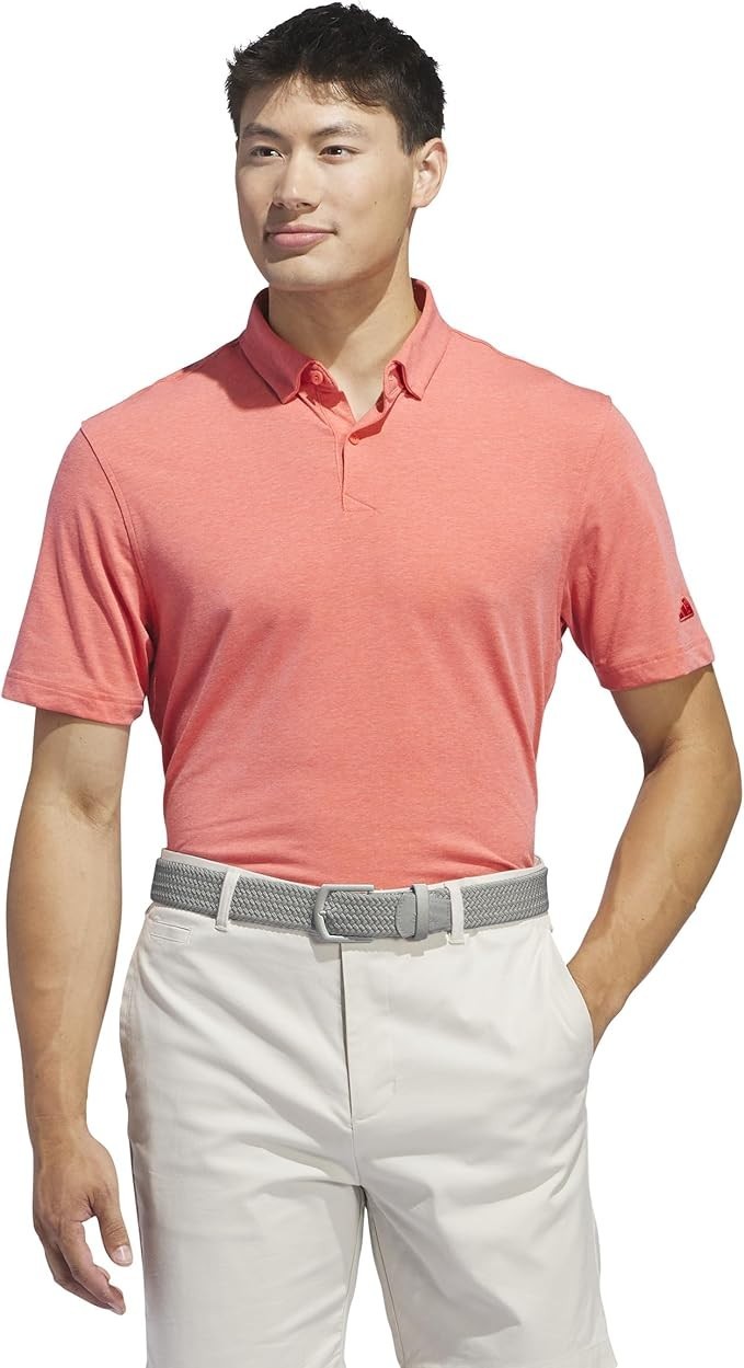 Adidas Go To Polo Men's Golf Shirt Coral IU4336 New Adidas Go To Polo Men's Golf Shirt Coral IU4336 New