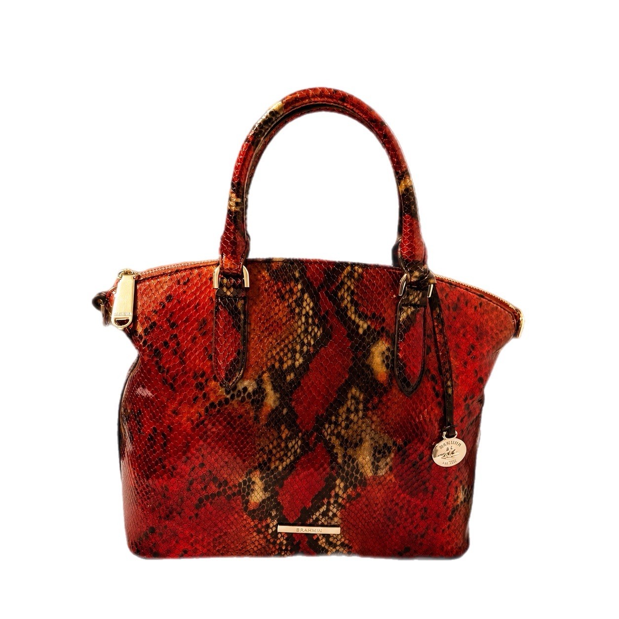 Brahmin Medium Duxbury Rose Crimson Shoulder Handbag Nwt