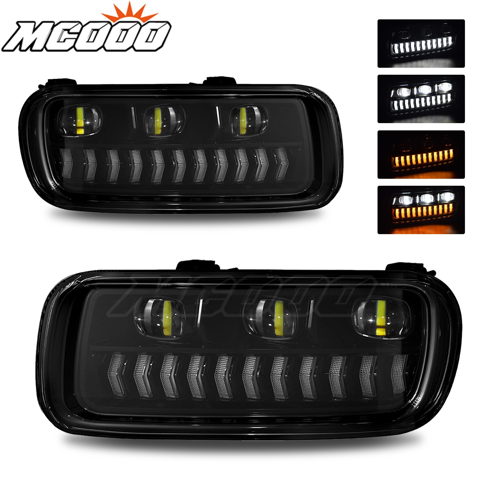 For 2004-2006 Ford F-150 LED Fog Light Front Bumper Lamps with DRL+Wiring-1 Pair