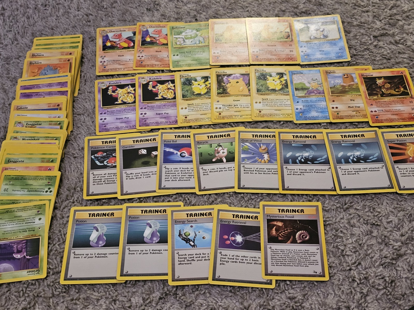 Vintage Pokémon TCG Base Set, Base Set 2, Jungle And Fossil 130+ Card Set NM-DMG