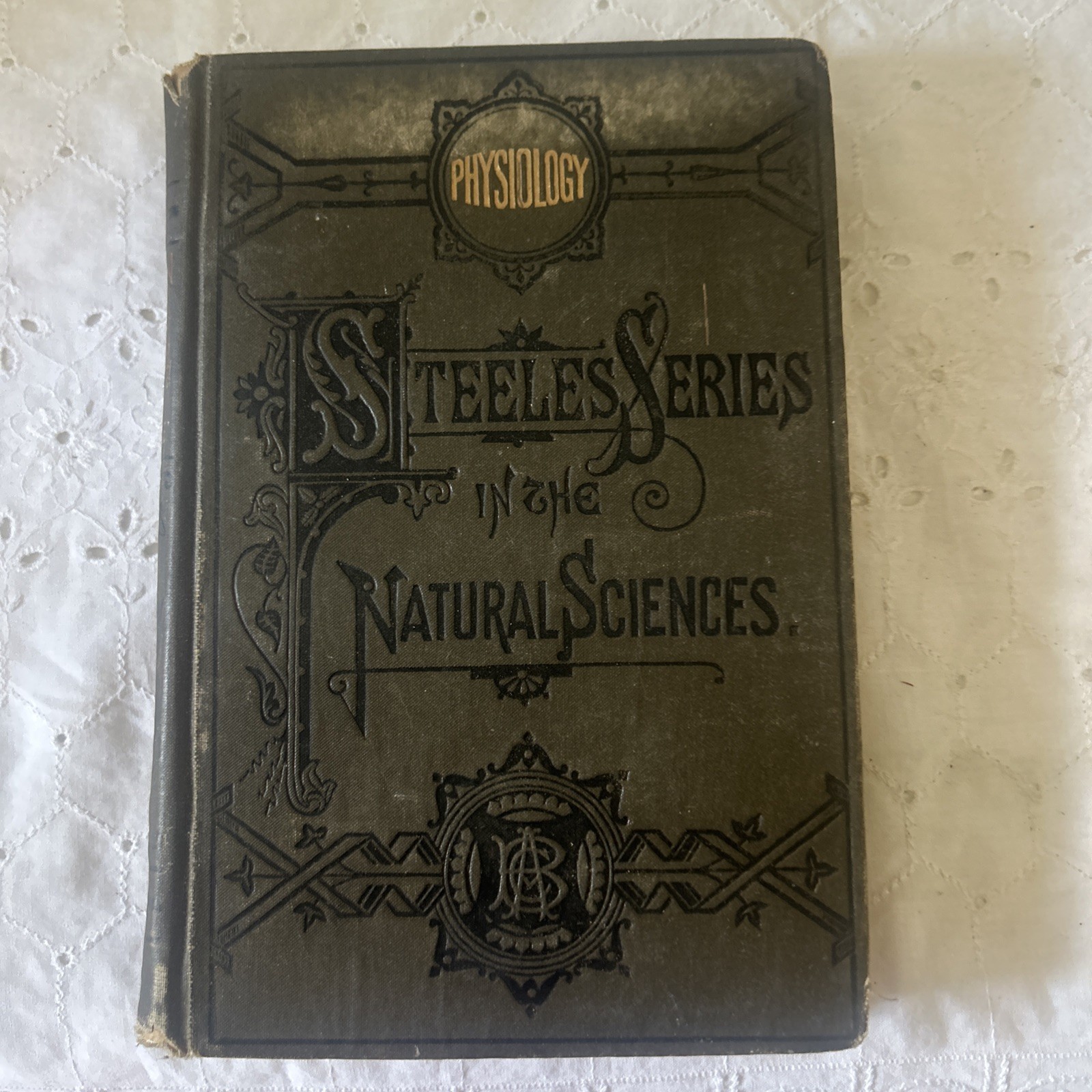 Antique 1872 Human Physiology, Steele Series Natural Sciences, Illustrated Color