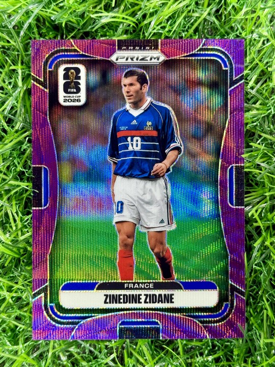 2026 Panini Prizm Fifa World Cup - Zinedine Zidane #42 Purple Wave Prizm /95