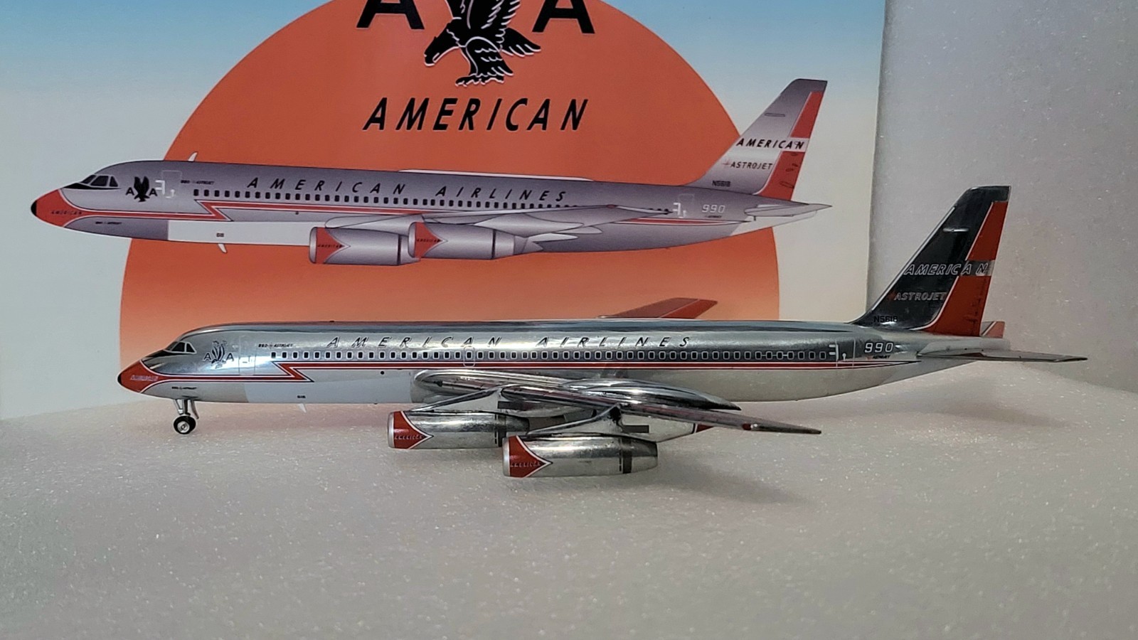 Inflight 1:200 American Airlines Convair CV-990 N5618 IF990AA0423P Inflight 1:200 American Airlines Convair CV-990 N5618 IF990AA0423P