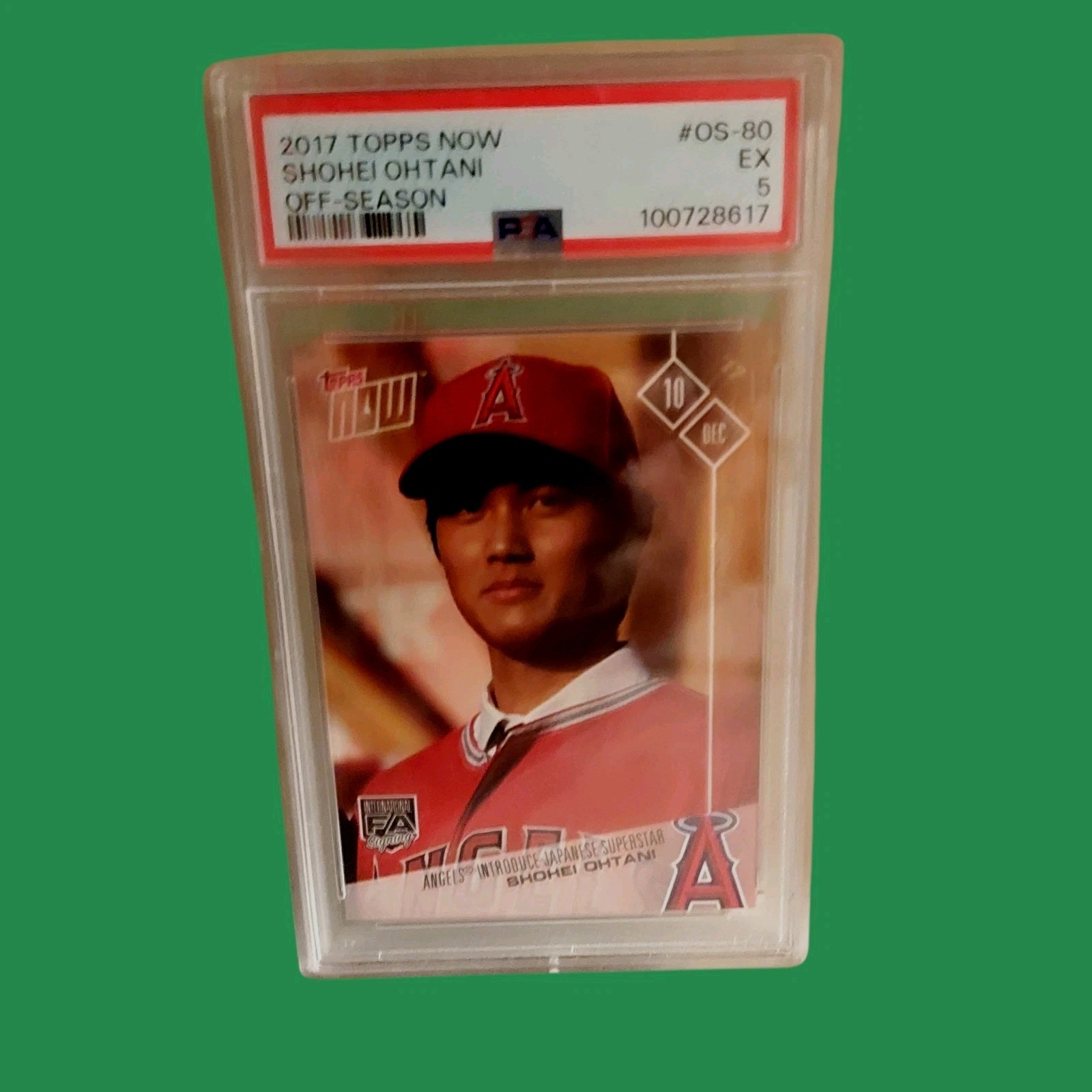 2017 Topps Now Off-Season OS-80 Shohei Ohtani PSA 5 Mint Rookie Card RC Angels 2017 Topps Now Off-Season OS-80 Shohei Ohtani PSA 5 Mint Rookie Card RC Angels