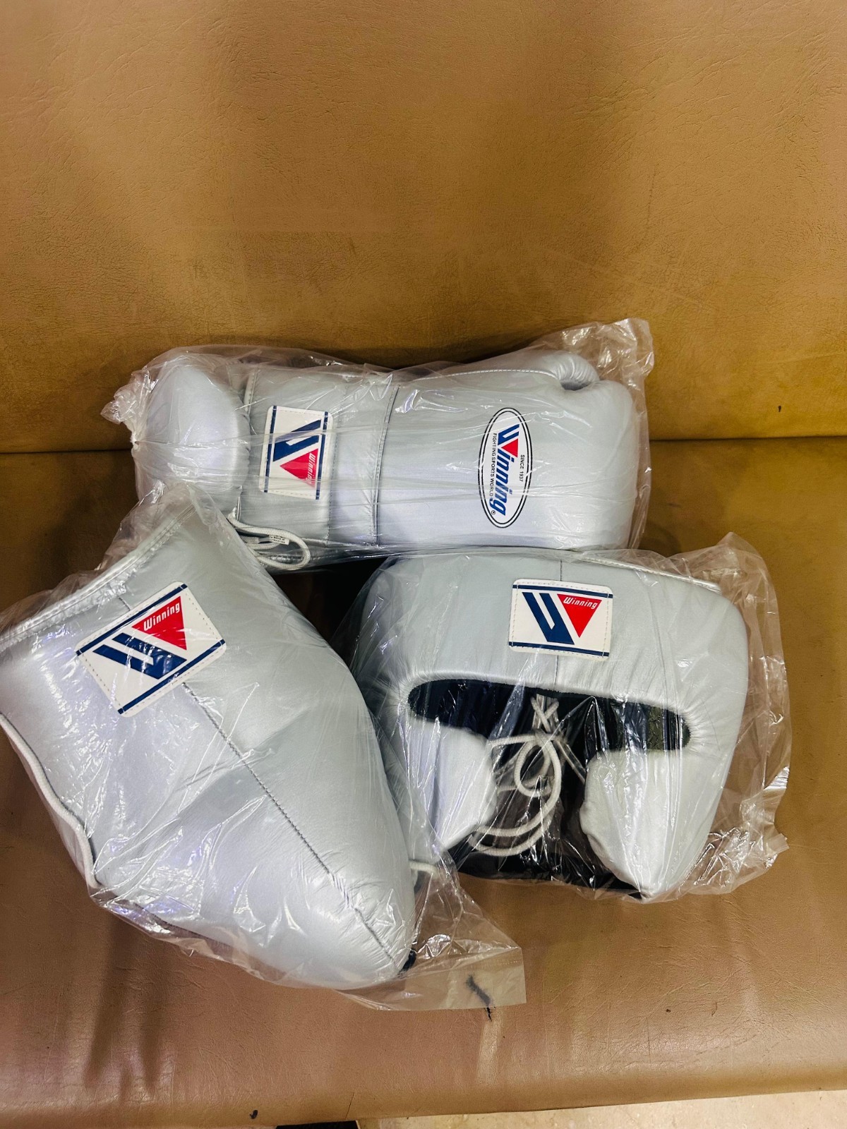 Winning Boxing Kit-Gloves , Head Guard, Groin Guard-Premium Boxing Set 10-16oz