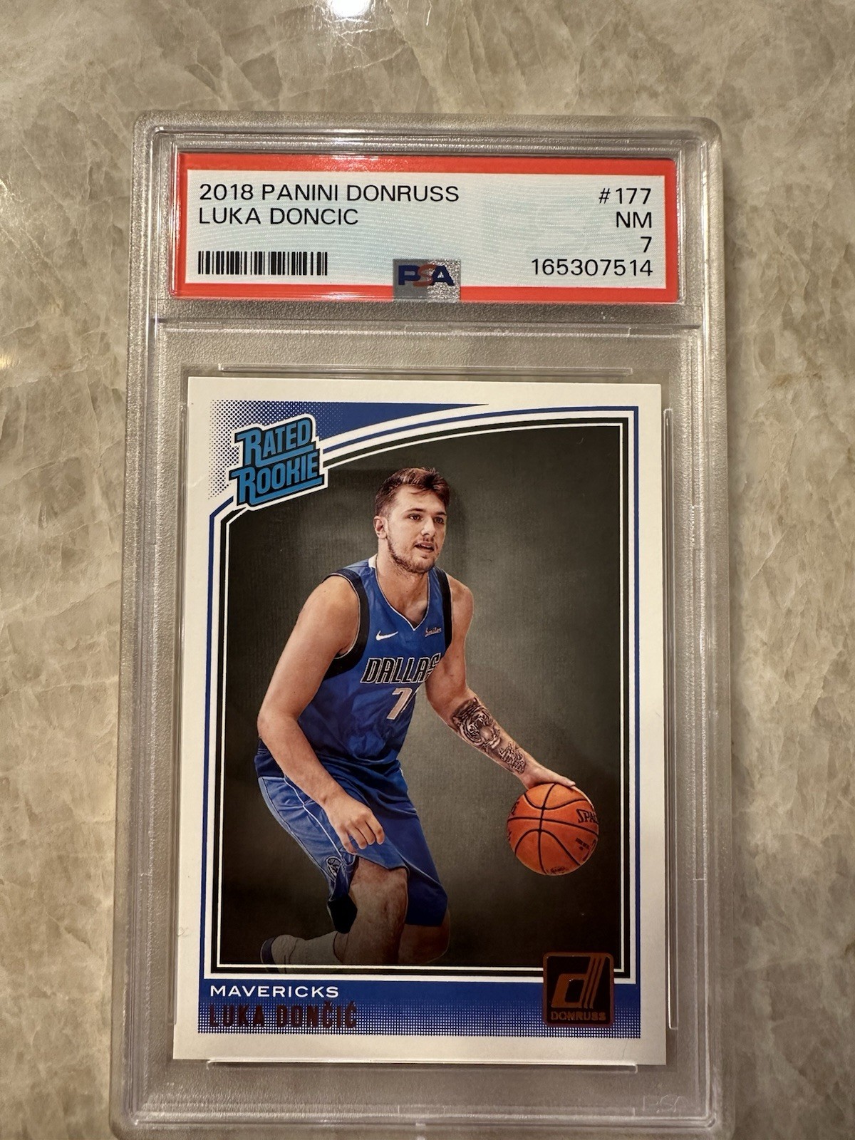2018-19 Panini Donruss - Rated Rookies Luka Dončić #177 (RC) PSA 7 NM Card Rare