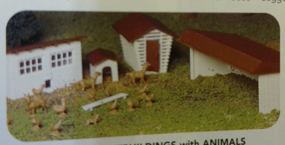 Bachmann Plasticville U.S.A. #45604 O SCALE Farm Outbuildings Snap-Fit NEW IN BX