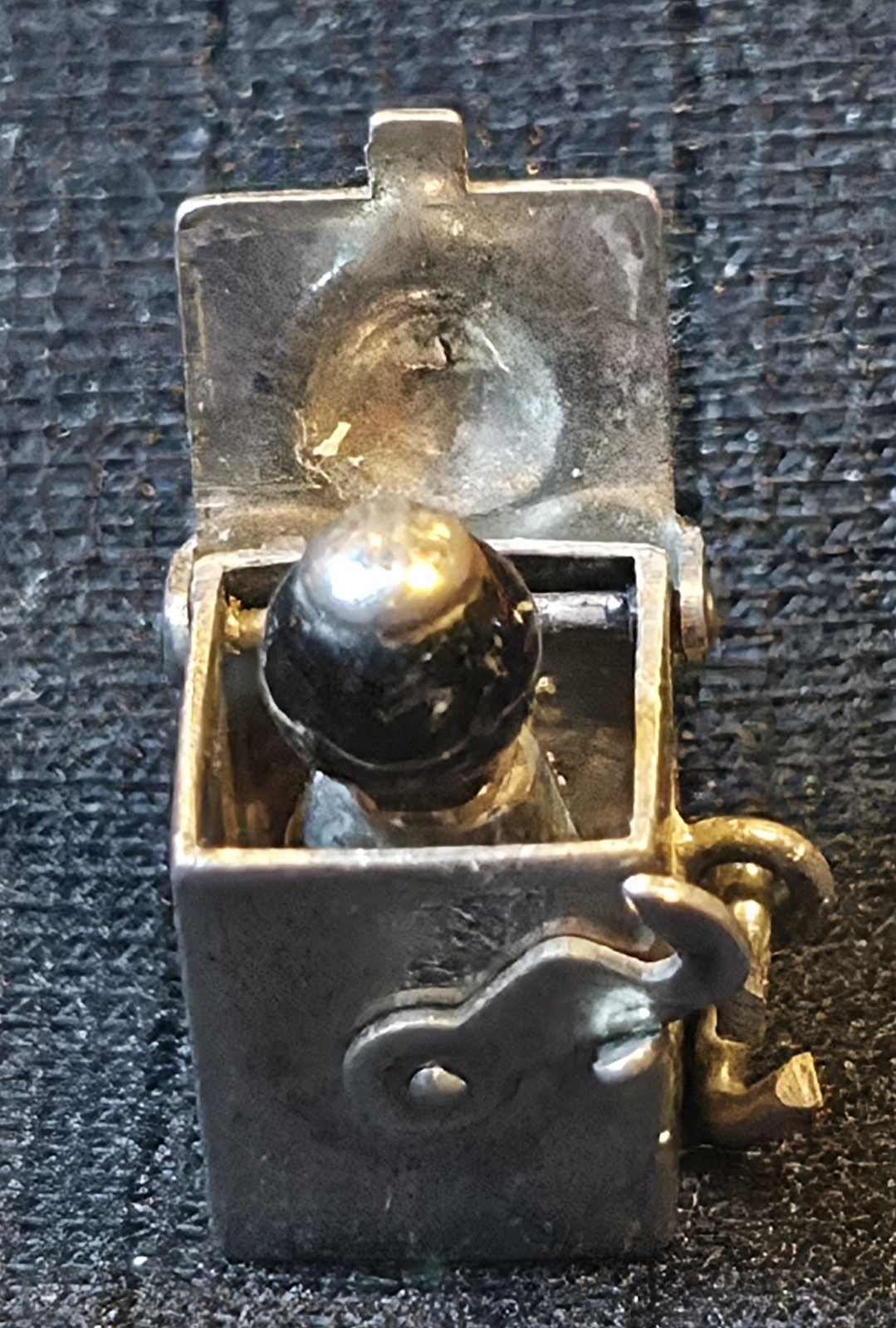 Vintage movable Jack in the Box sterling charm Vintage movable Jack in the Box sterling charm