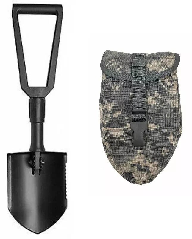 USGI Military GERBER E TOOL ENTRENCHING TOOL SHOVEL w ACU COVER CARRIER USGI Military GERBER E TOOL ENTRENCHING TOOL SHOVEL w ACU COVER CARRIER