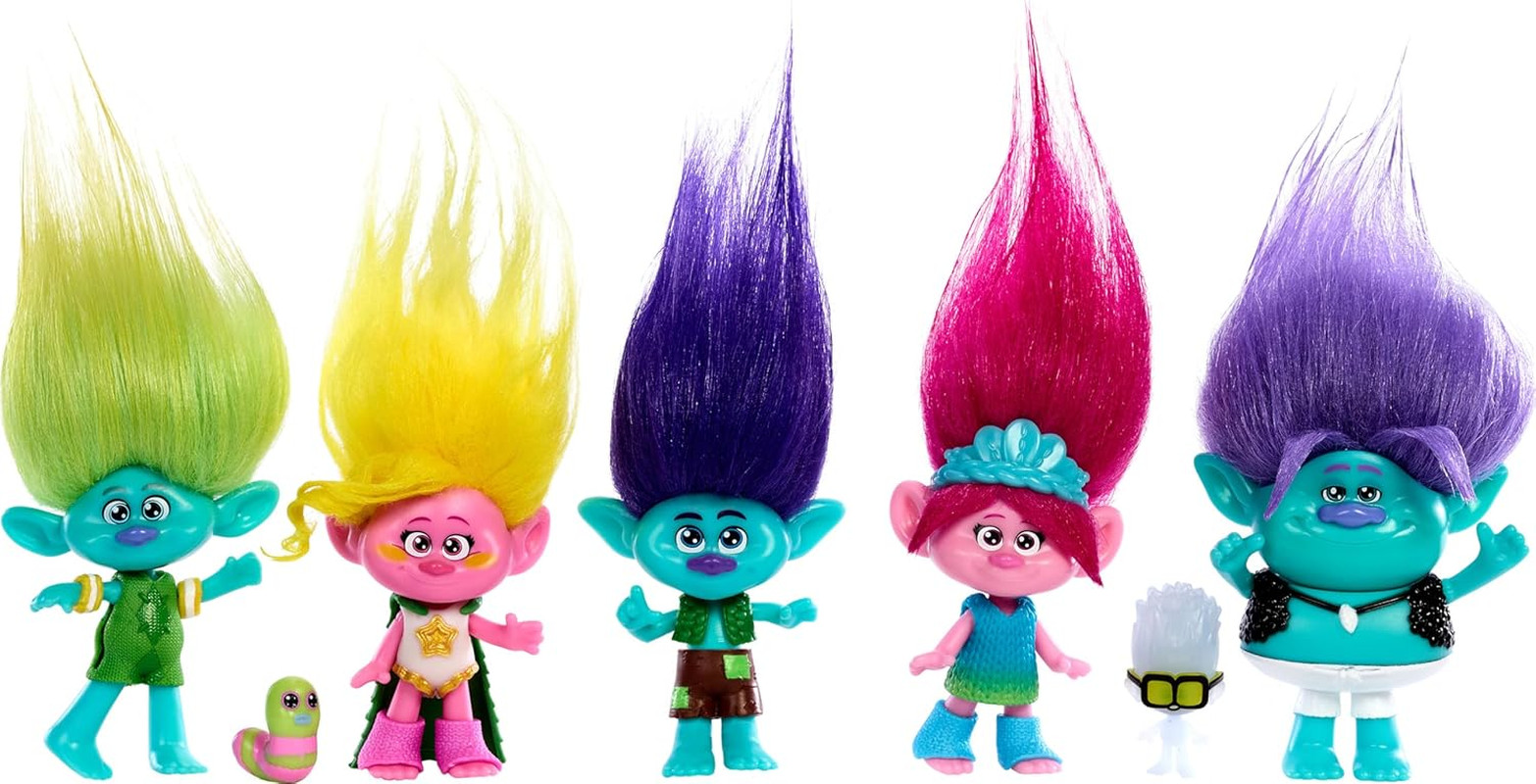 Dreamworks Trolls Band Together Toys, Best of Friends Pack with 5 Small Dolls &