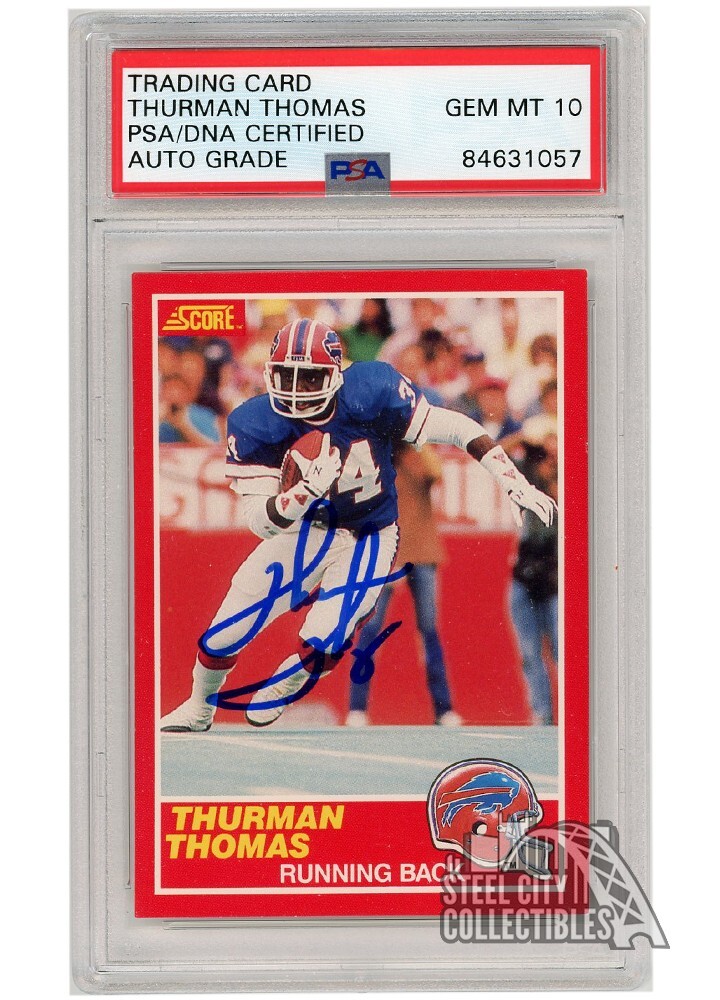 Thurman Thomas 1989 Score Autograph Rookie Card #211 PSA/DNA 10 Thurman Thomas 1989 Score Autograph Rookie Card #211 PSA/DNA 10