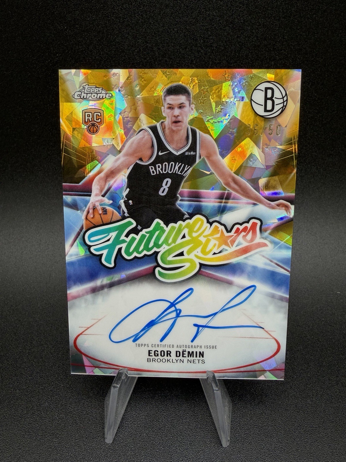 2025-26 Topps Chrome Update Sapphire Egor Demin Future Stars Rookie Auto RC