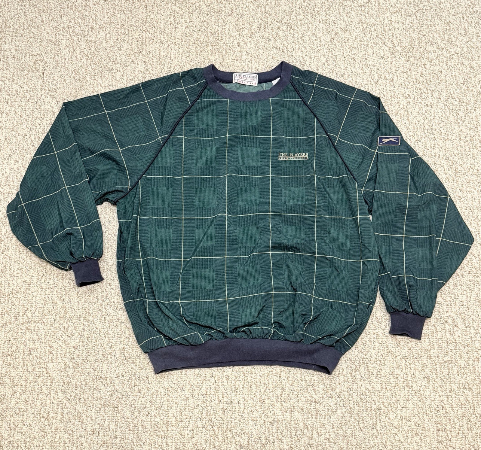 Vintage Golf Pullover The Players Championship Slazenger Green Plaid VTG PGA Vintage Golf Pullover The Players Championship Slazenger Green Plaid VTG PGA