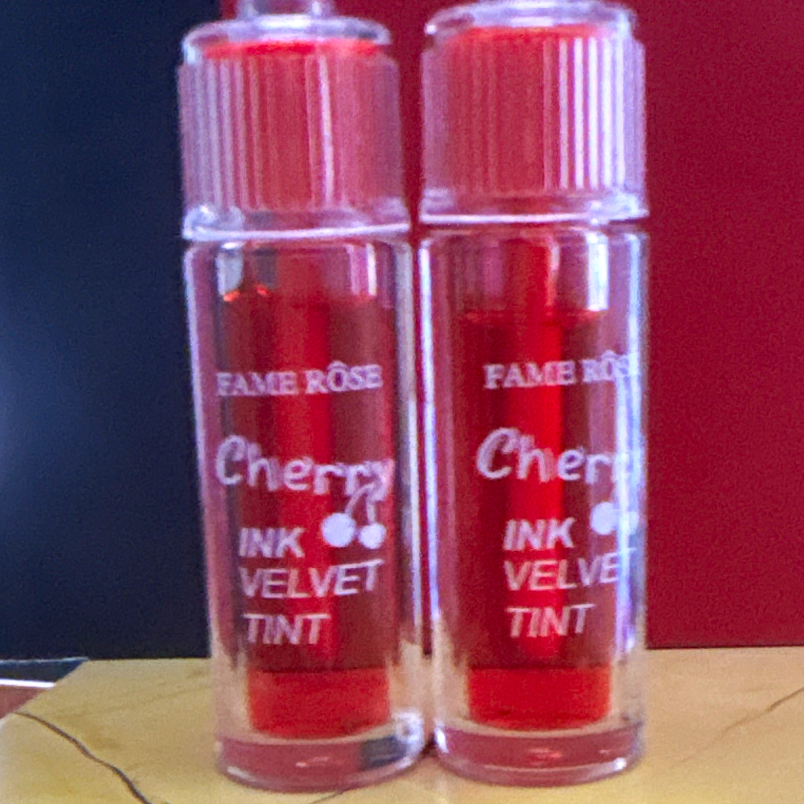 FAME ROSE Cherry Ink Velvet Tint Velvet Effect Lip Tint/Lip Stain - 2 Pack