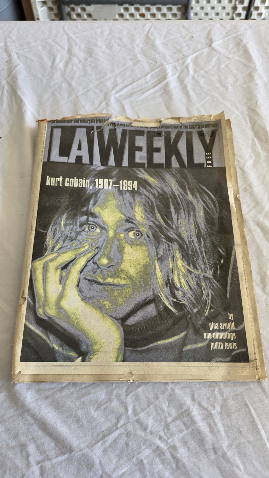LA Weekly April 15-21 1994 Kurt Cobain 1967-1994 Nirvana Memorial Vintage