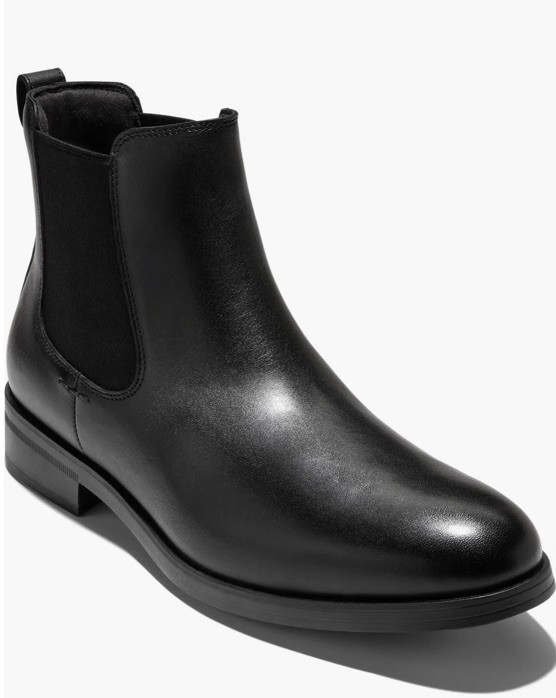 Men\'s BOOTS Cole Haan Newmark Grand Chelsea Boots - BLACK LEATHER Men\'s BOOTS Cole Haan Newmark Grand Chelsea Boots - BLACK LEATHER