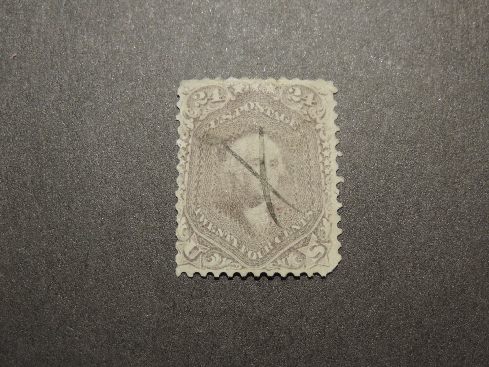 US Stamp Scott # 70 1861 24c Washington, Red Lilac, Perf. 12 VF US Stamp Scott # 70 1861 24c Washington, Red Lilac, Perf. 12 VF
