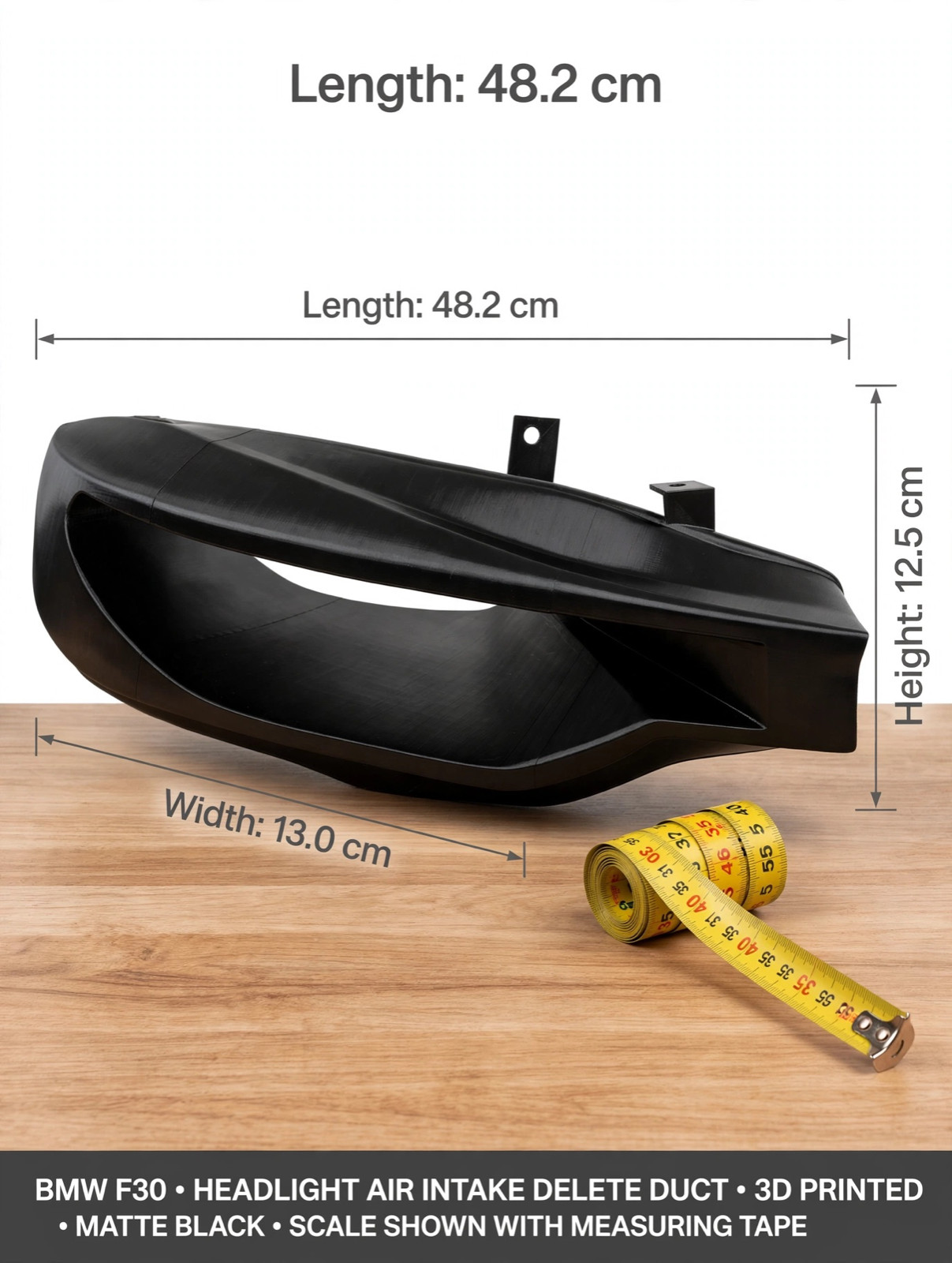BMW F30 Headlight Air Intake Delete - Cold Air Duct - Drag Track Race
