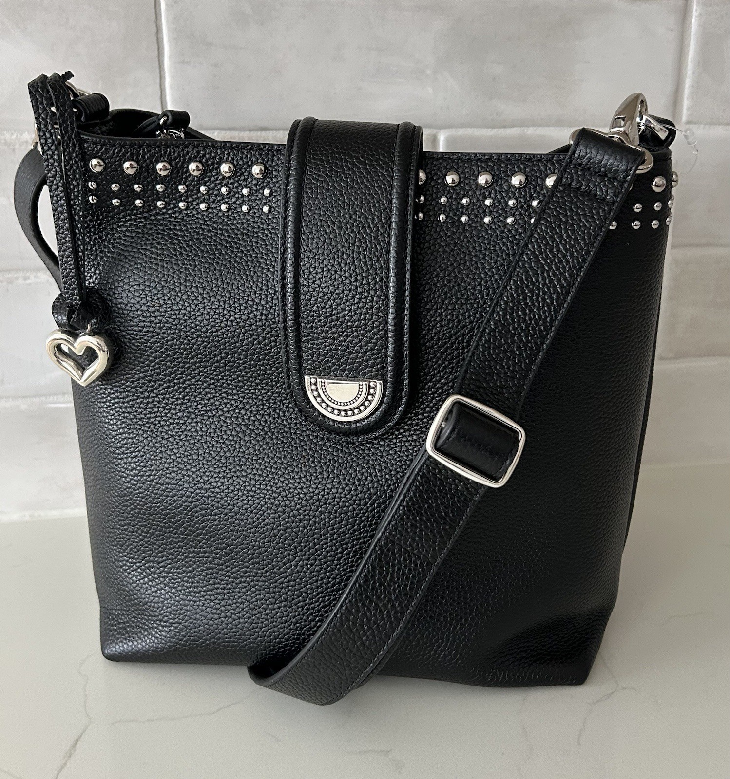 Brighton Pretty Tough Townsend Black Bucket Bag $510 NWT ~Your Best Accessory 🖤