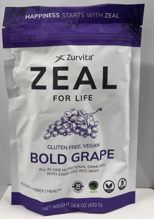 Zurvita Zeal For Life Bold Grape,🍇 ,Gluten Vegan