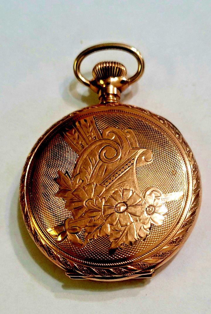 Antique 1901 Ladies Hampden Sz 6 Gold Filled Hunter Case Pocket Watch Antique 1901 Ladies Hampden Sz 6 Gold Filled Hunter Case Pocket Watch