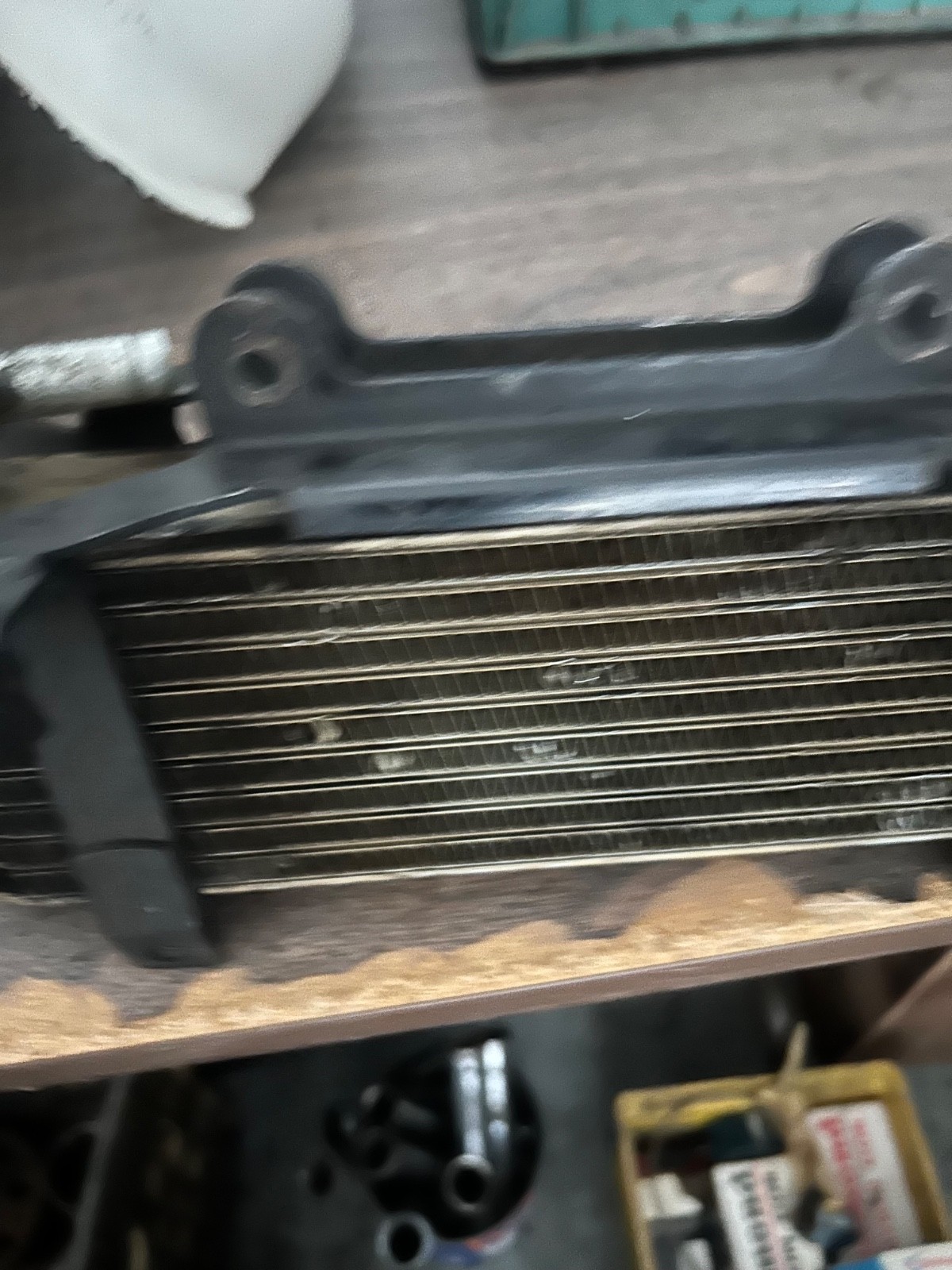 Vintage BSA Rocket 3 oil cooler and bracket