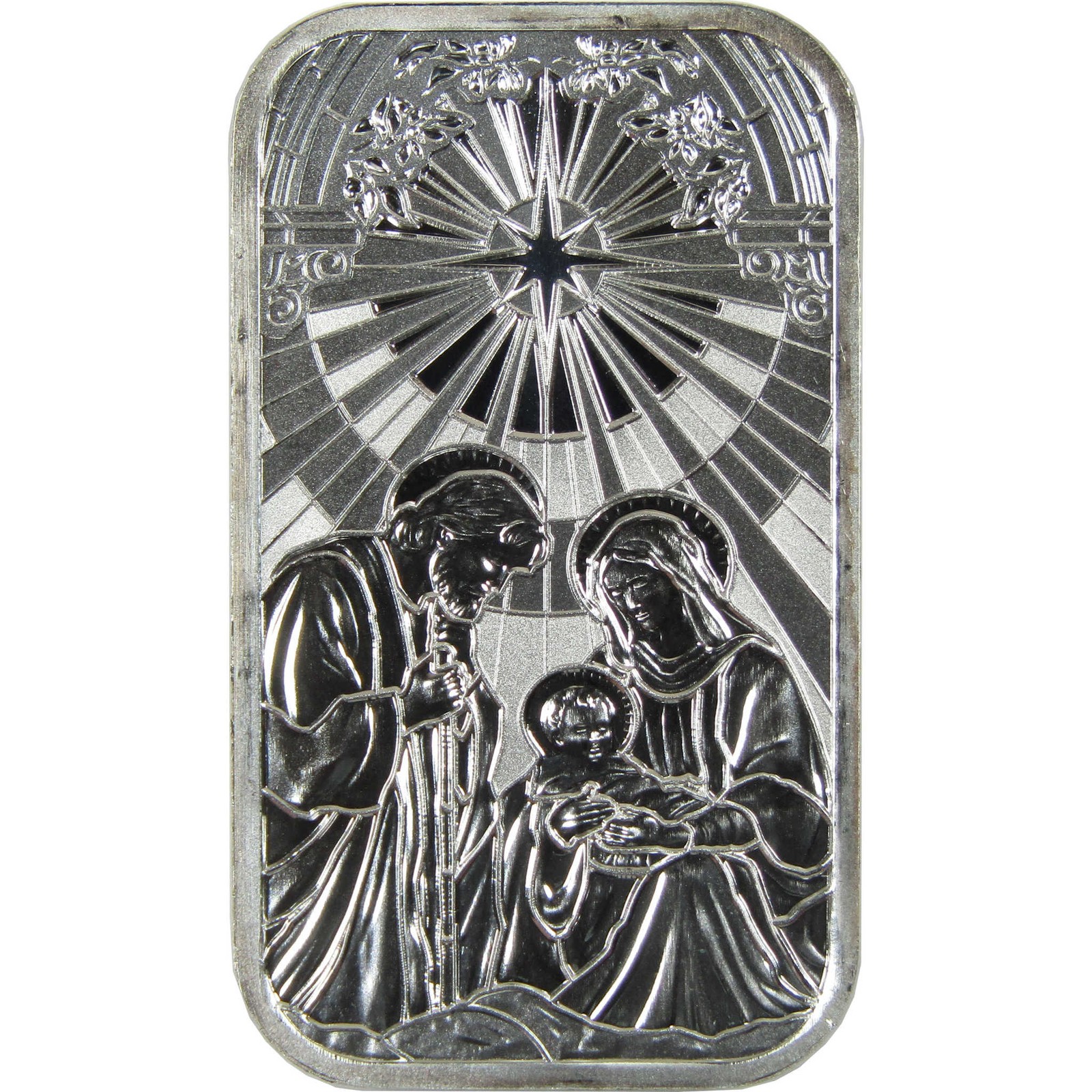 2025 Mary Joseph and Baby Jesus Nativity 1 oz .999 Silver Bar with Box 2025 Mary Joseph and Baby Jesus Nativity 1 oz .999 Silver Bar with Box