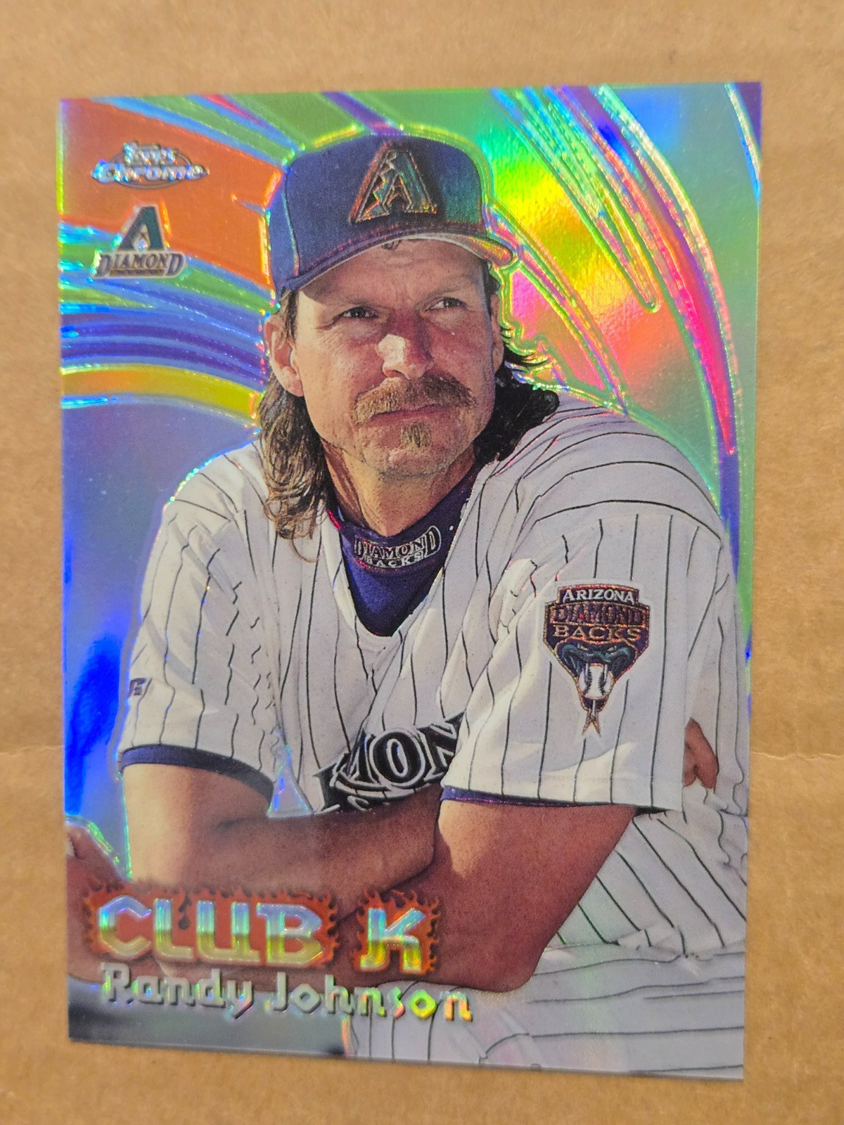 1999 TOPPS CHROME RANDY JOHNSON ALL ETCH CLUB K INSERT REFRACTOR