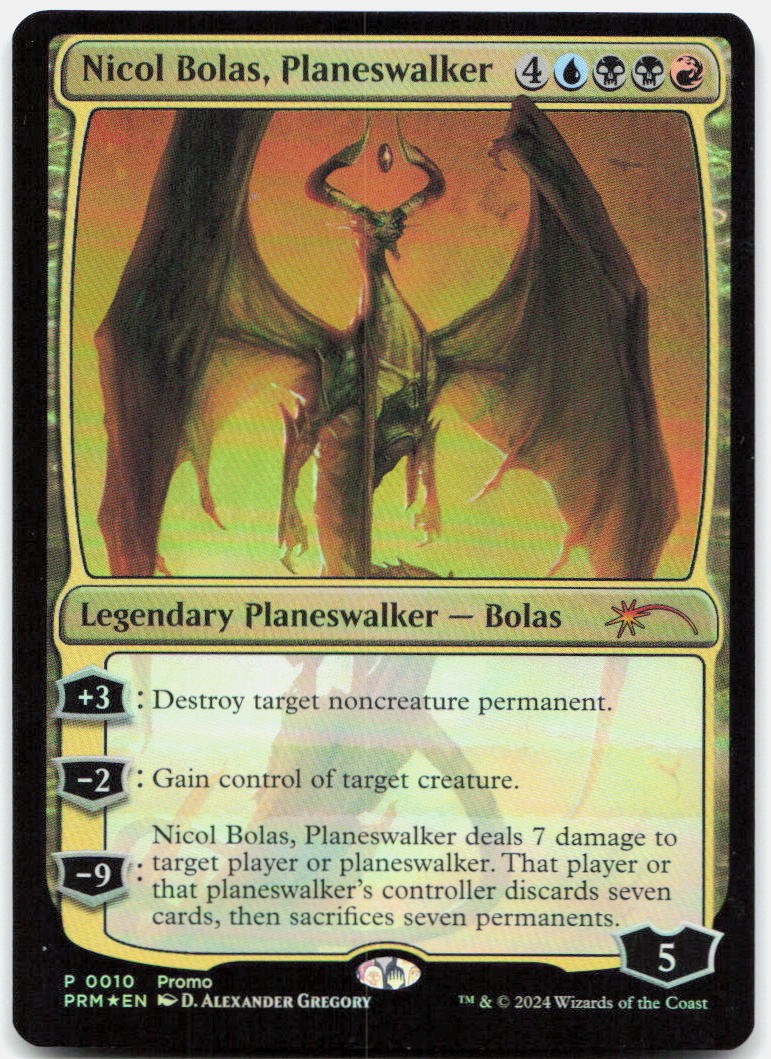 Nicol Bolas, Planeswalker - UMP Unique and Miscellaneous Promos #10 P Foil NM Nicol Bolas, Planeswalker - UMP Unique and Miscellaneous Promos #10 P Foil NM