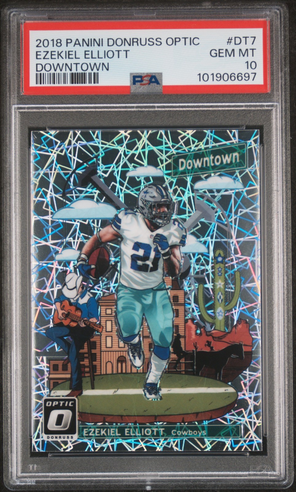 2018 Donruss Optic - Downtown Rare Ezekiel Elliott #DT-7 💥PSA 10💥